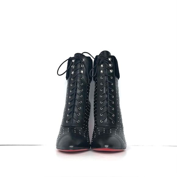 NEW Christian Louboutin Dakita 100 Studded Laceup Booties 36.5 - Picture 5 of 8